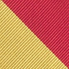 Red Microfiber Red & Gold Stripe Extra Long Tie